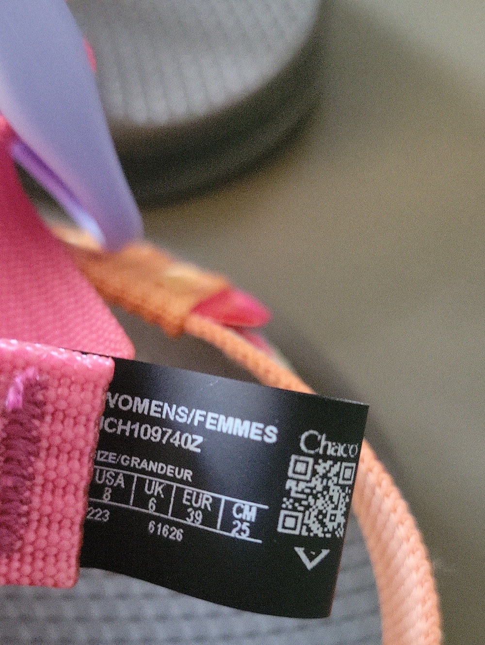 Chaco ZX2 Cloud Sandal Adjustable Straps Cushioned Rubber Sole Pink Orange 8 - Picture 11 of 11